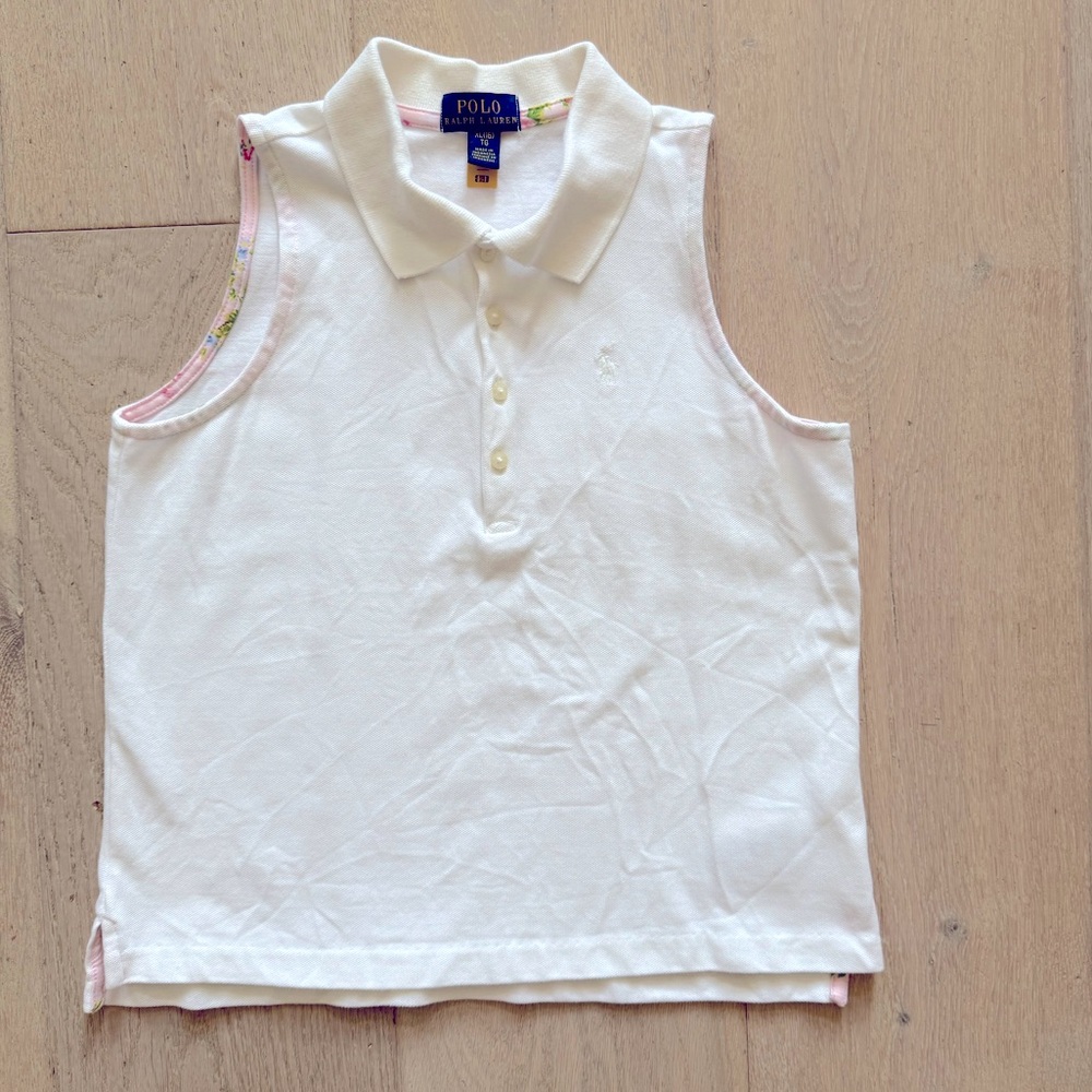 Polo by Ralph Lauren White Sleeveless Polo Shirt